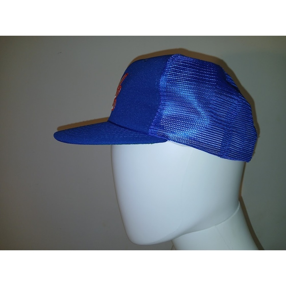 VTG Atlanta Braves Sports Specialties Hat Cap Snapback Mens Large Blue Trucker - Picture 3 of 6